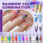 3D Nail Art Pens Set – 12 Colors for DIY Nail Design